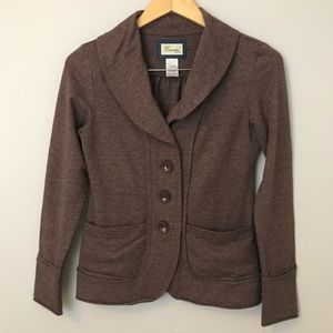 Emallee brown soft button cardigan jacket M